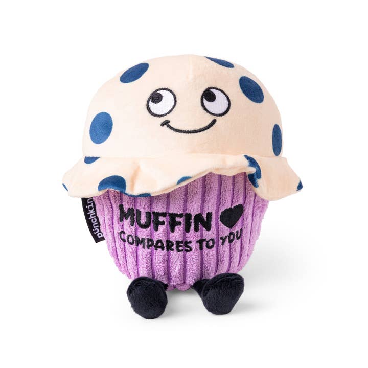 William Valentine Collection - Vente Peluche – enfant et bébé - Muffin en peluche aux myrtilles « Muffin Compares To You »