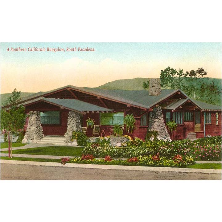 Found Image Press - Wholesale Magnet - Magnet LA-646 Craftsman Bungalow, South Pasadena, California