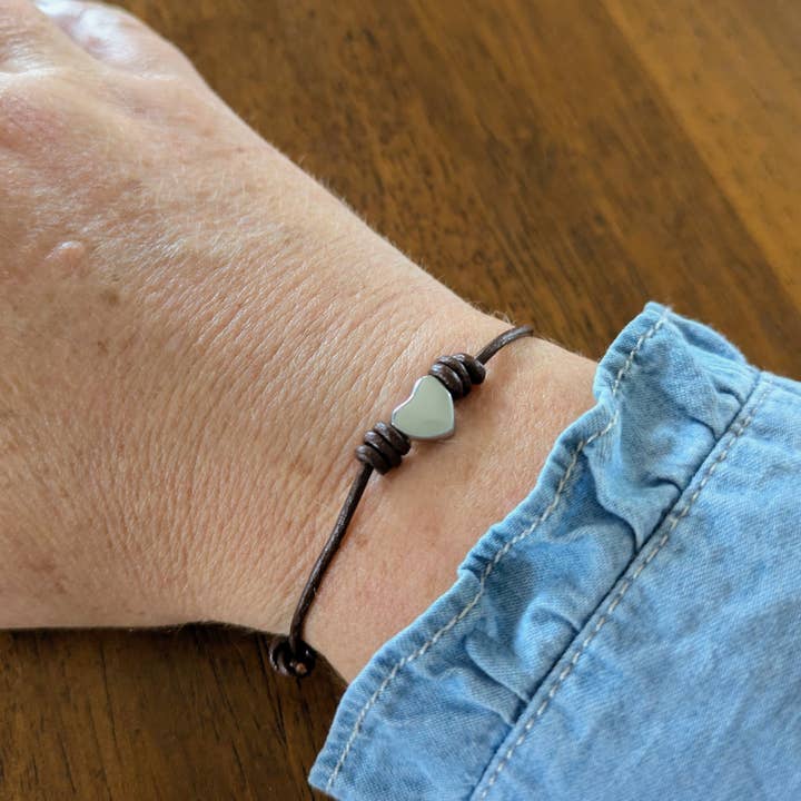 Country Hearts Sliver Bracelet, slide adjustable bracelet for wholesale by Samantha's Studio