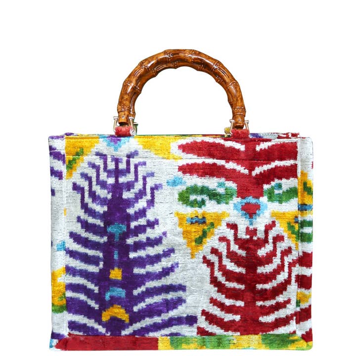 Bamboo Style Handles Medium Tote Bag 062 for wholesale by MIASETA