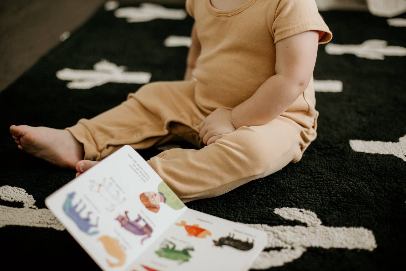 Modern Burlap - Wholesale Jumpsuit - Baby - Organic Short Sleeve Jumpsuit with Explorer Back6