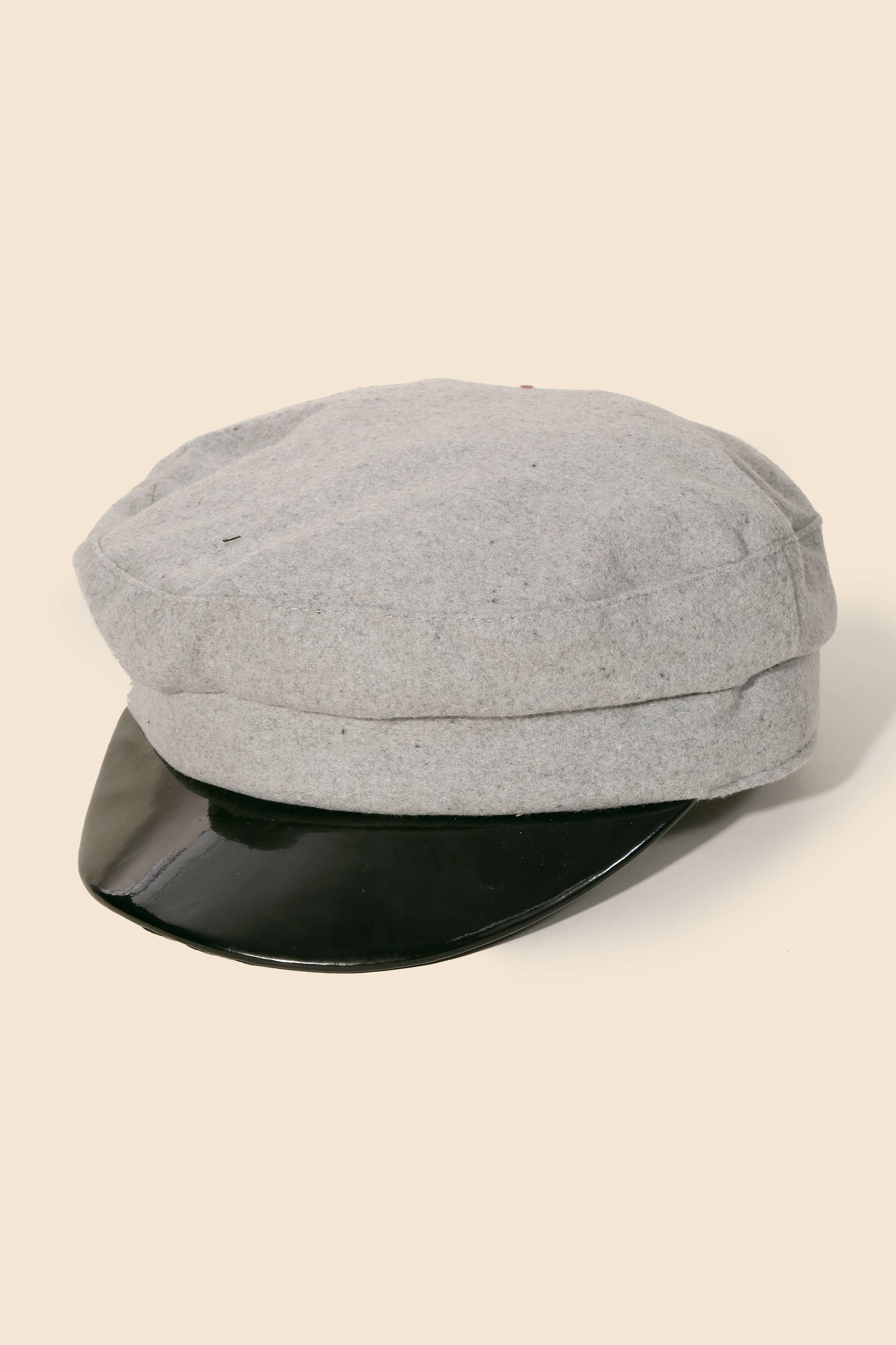 Wholesale Faux Leather Trim Cabbie Cap for your store Faire