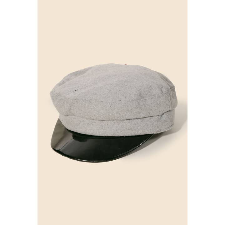 Wholesale Faux Leather Trim Cabbie Cap for your store Faire