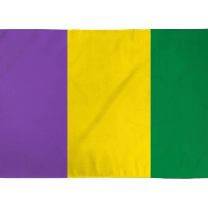 Bandiera Mardi Gras (Semplice) 3x5ft Poliestere per la vendita all'ingrosso da parte di Flags Importer