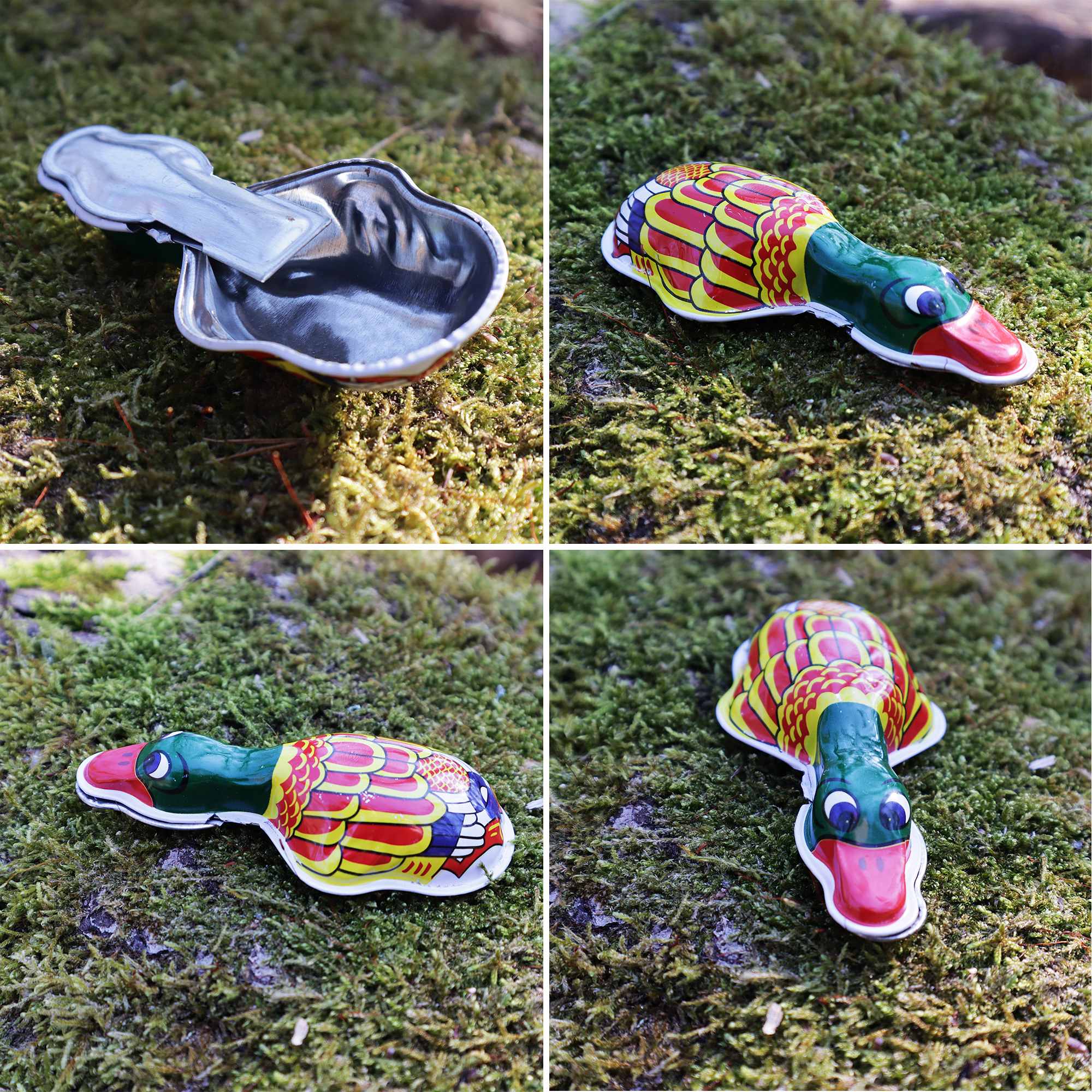 Tribal Trade GmbH - Wholesale Decorative Figurine - Tin toy snap duck green red clicker tin animal10