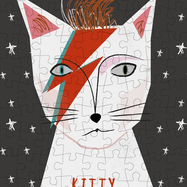 Happily Puzzles - Wholesale Puzzle - Adult - Kitty Stardust - 99 Piece Mini Cat Jigsaw Puzzle