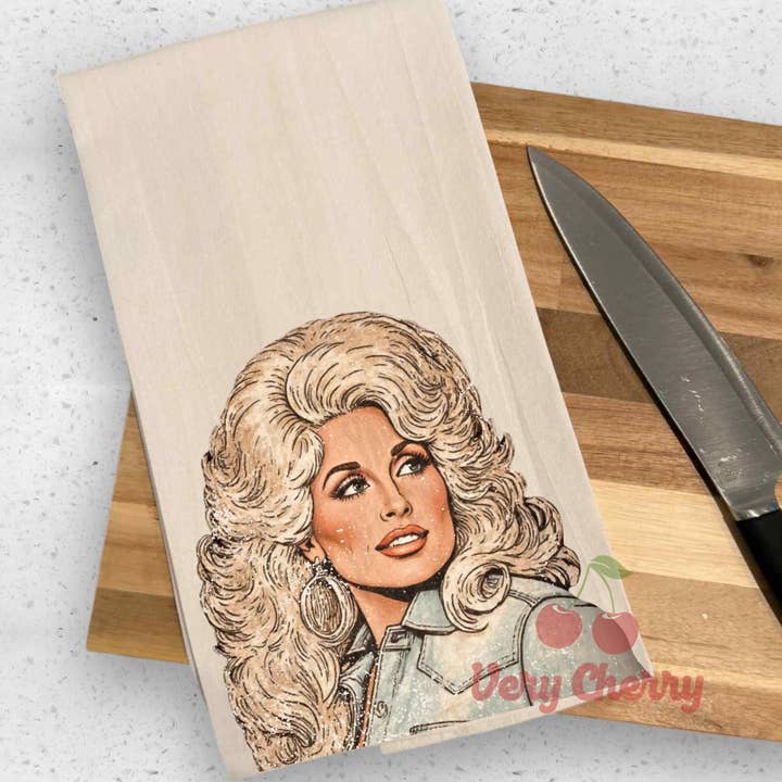 Very Cherry - Wholesale Tea Towel - Dolly Tea Towel0