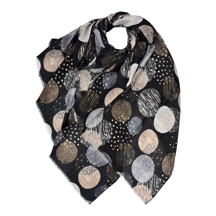 London Scarves - Vente Écharpe – femme - Écharpe à imprimé abstrait de planètes0
