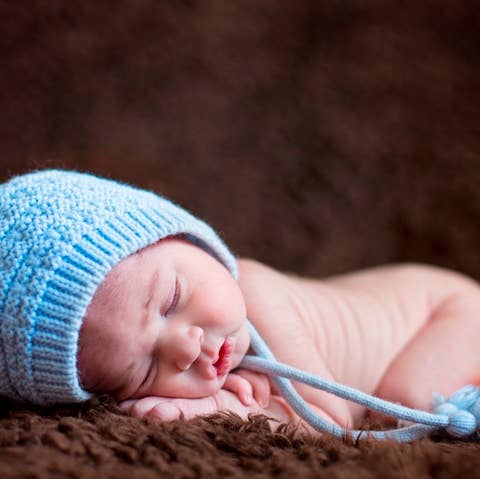 The Daisy Baby LLC - Wholesale Newborn/Knit Hat - Baby - Baby Blue Going Home Crocheted Handmade Heirloom Gift Hat0