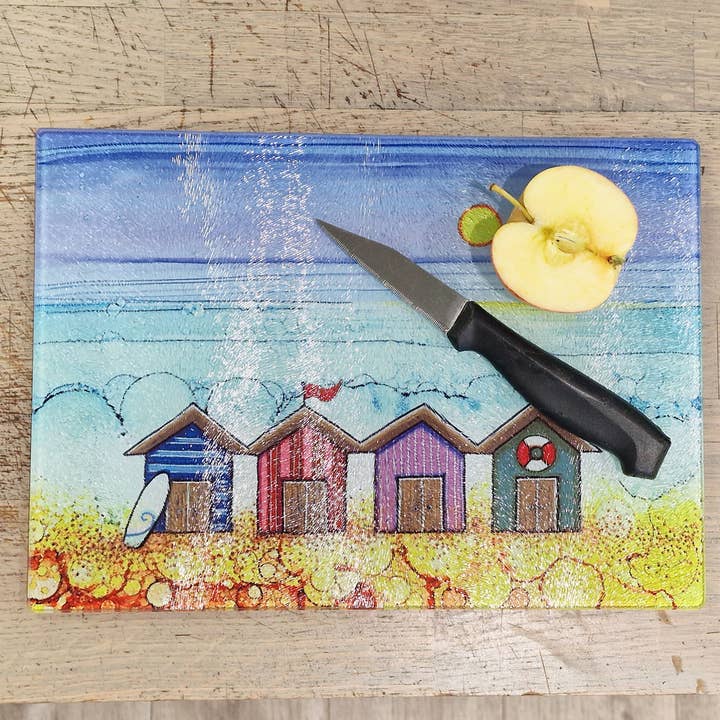 88-WTS BD 4 Beach Huts Worktop Saver for wholesale by By Jo Crafts