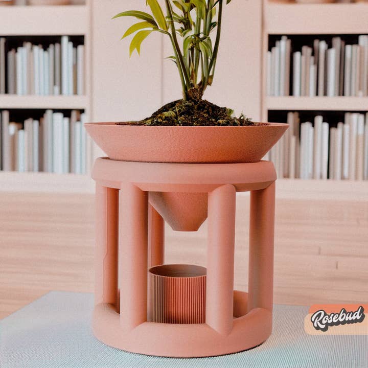 Rosebud Homegoods - Wholesale Plant Pot - Conduit Plant Stand with Plant Pot for Indoors, 3D Printed