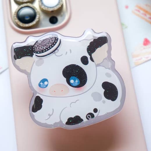 Cute Cow Phone Grips, Kawaii Cow Phone Grip for wholesale by Sheepydust