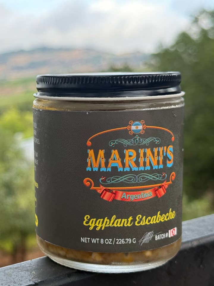 Eggplant Escabeche (pickled) for wholesale by Marini's Conserves