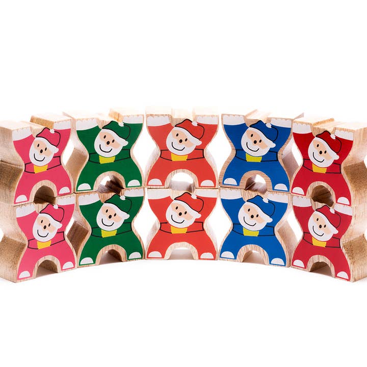 Christmas Santa Wooden Stacking Toy, Christmas gifts for wholesale by Best Years Ltd