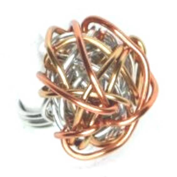 Wendy Nichele Jewelry - Vendita all'ingrosso Anelli cocktail/statement - Anello in filo di alluminio, anello in filo fatto a mano, anello metallico0