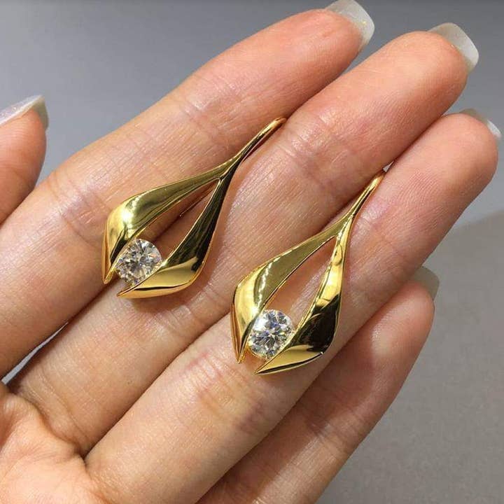 Vega Snowdrop Earring for wholesale by Halley Reh Moissanite Jewelry