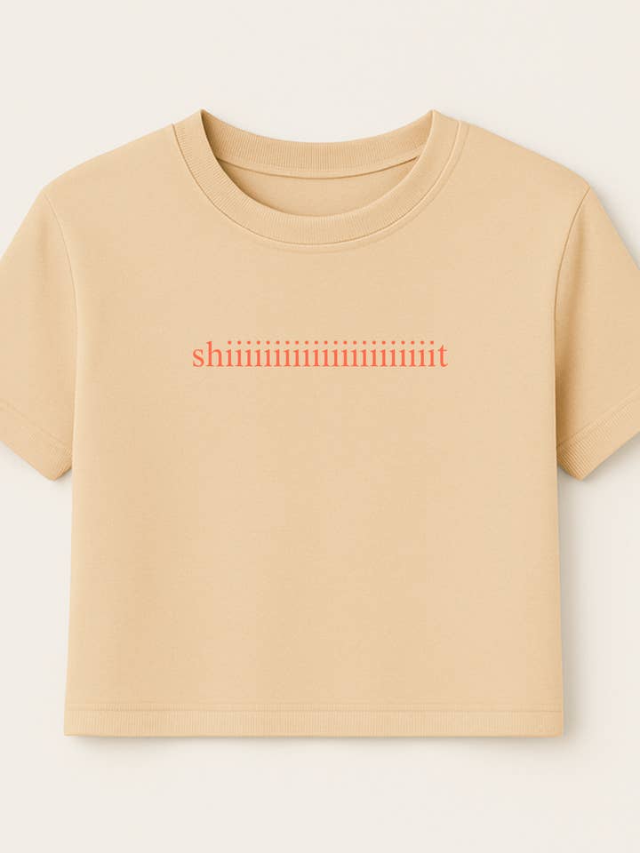 Shiiiiiiiiiiiiiiiiiiiiiit Women's Crop Tee for wholesale by Kindred Paper Co.