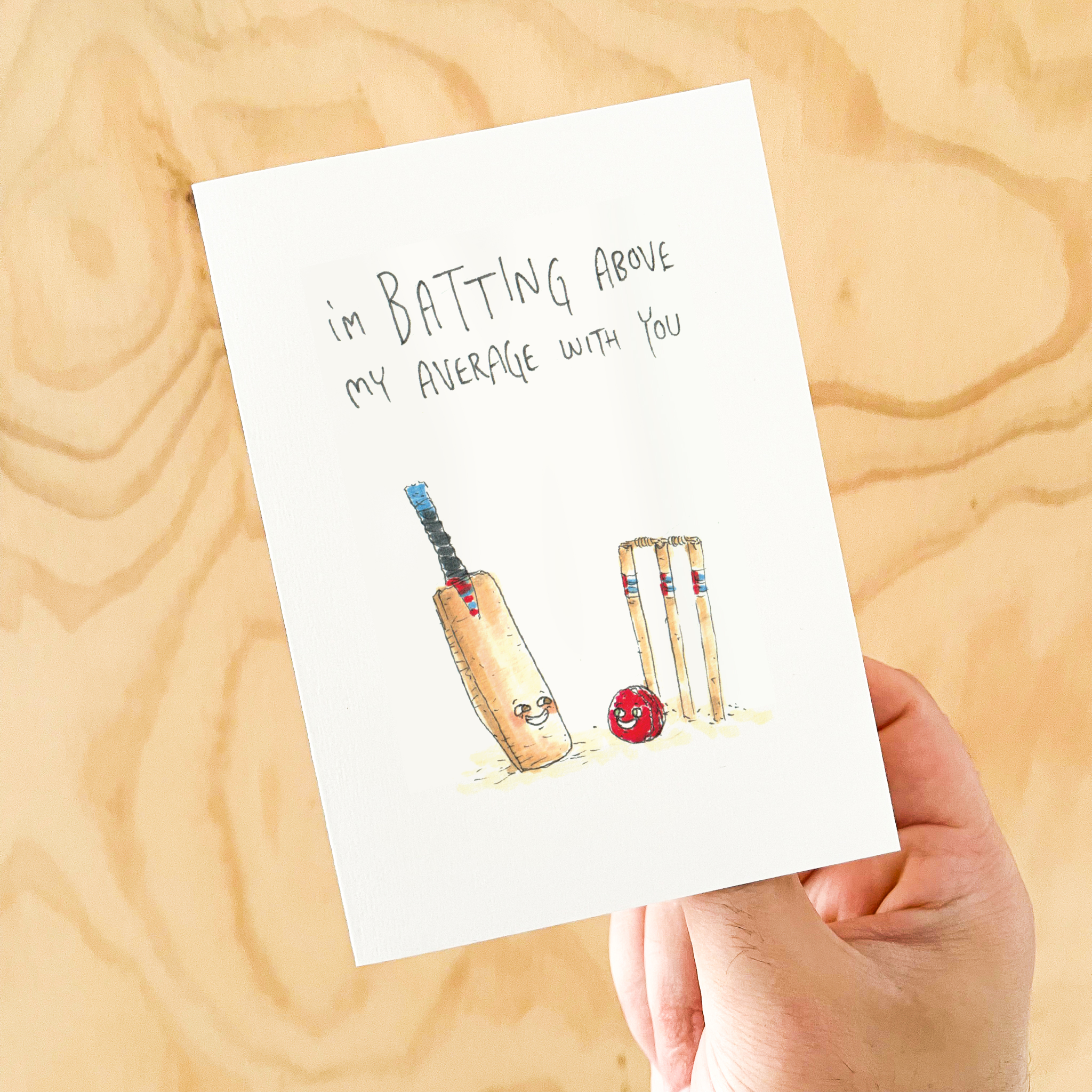 Well Drawn - Wholesale Love Card - I'm Batting above My Average With You3