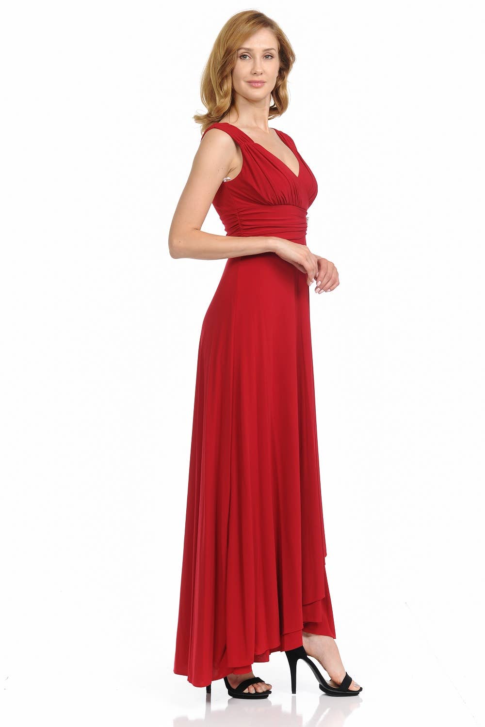 Anny Lee – wholesale Gown – Women's – SP 1146 Women's Mother of the Bride V Neck Maxi Dress8