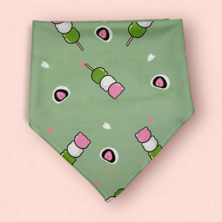 Bandana Dango au matcha pour la vente par Kinako Pet Supply