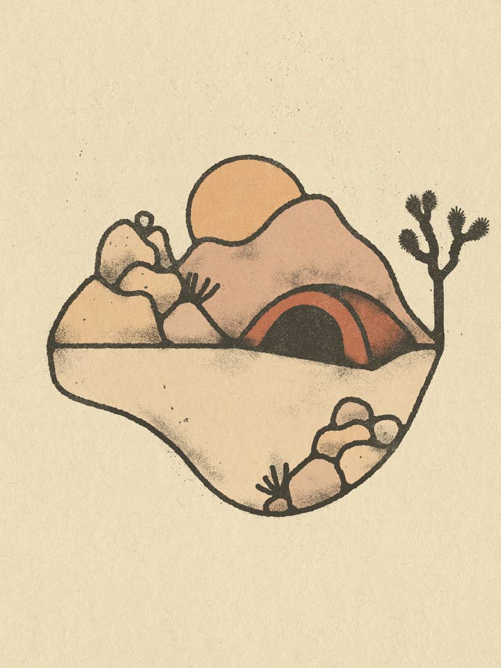 Camping in Joshua Tree 8x10 Art Print for wholesale by Amber Morgan