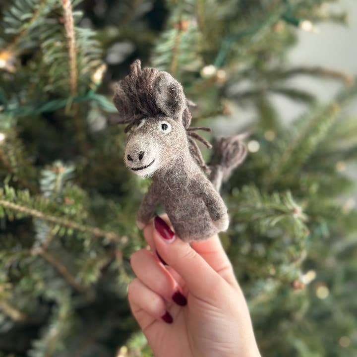 Ganapati - Wholesale Finger Puppet - Kids & Baby - Felt Finger Puppet - Donkey