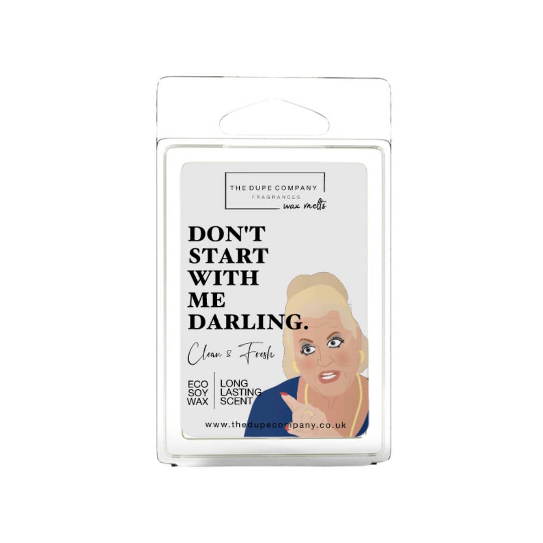 The Dupe Company – wholesale Wax melt – Kim Clean Quotes Wax Melt Clamshell Highly Scented