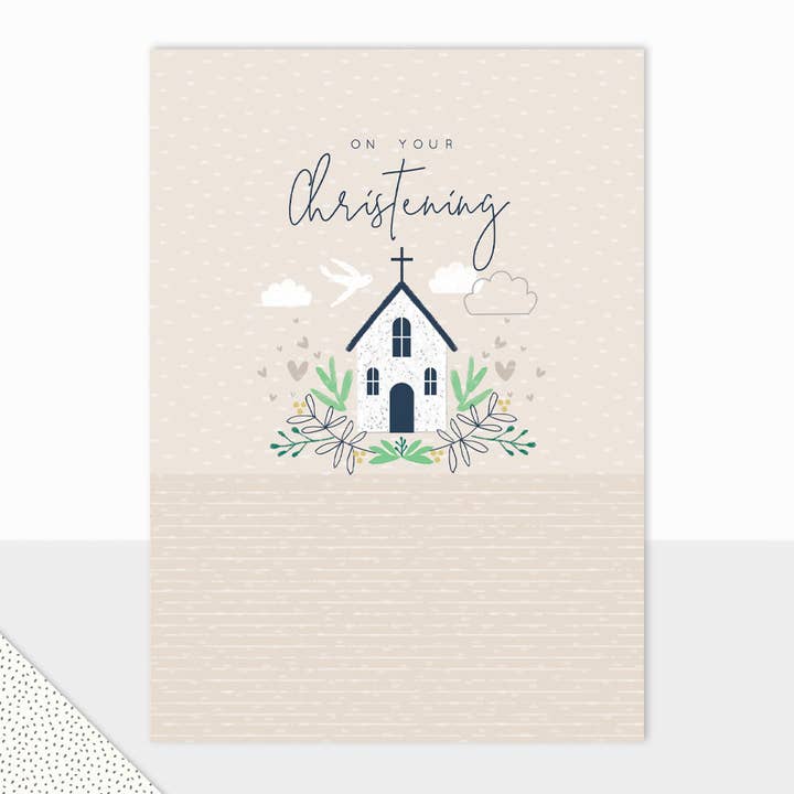 Laura Darrington Design Ltd – wholesale Baby card – Halcyon On your Christening Baby