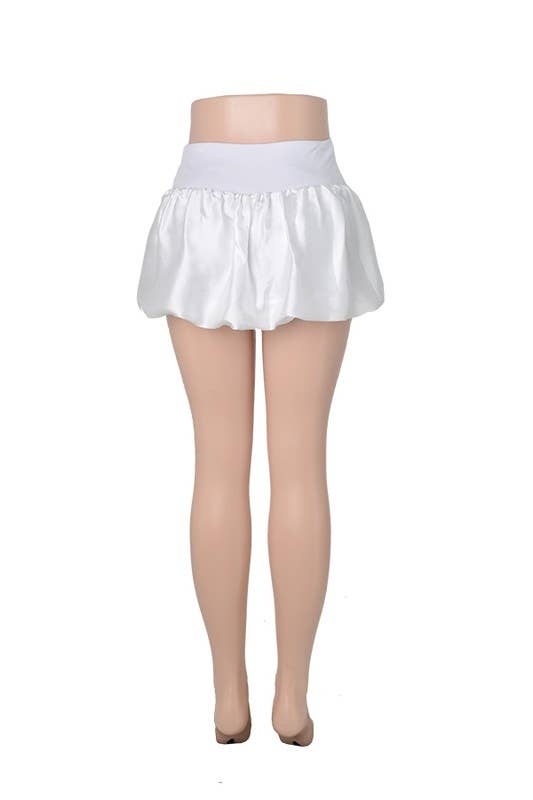 Color 5 – wholesale Skirt – Women’s – Balloon bubble ruffle mini  skirt  w/lining and shorts under11