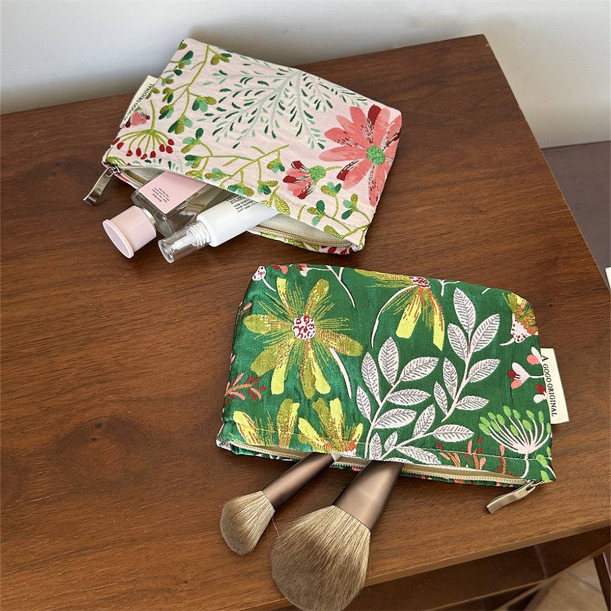ACCITY - Wholesale Makeup/Cosmetic Bag - Floral Makeup Bag Travel Wash Wallet Storage Pouch_CUAB006933