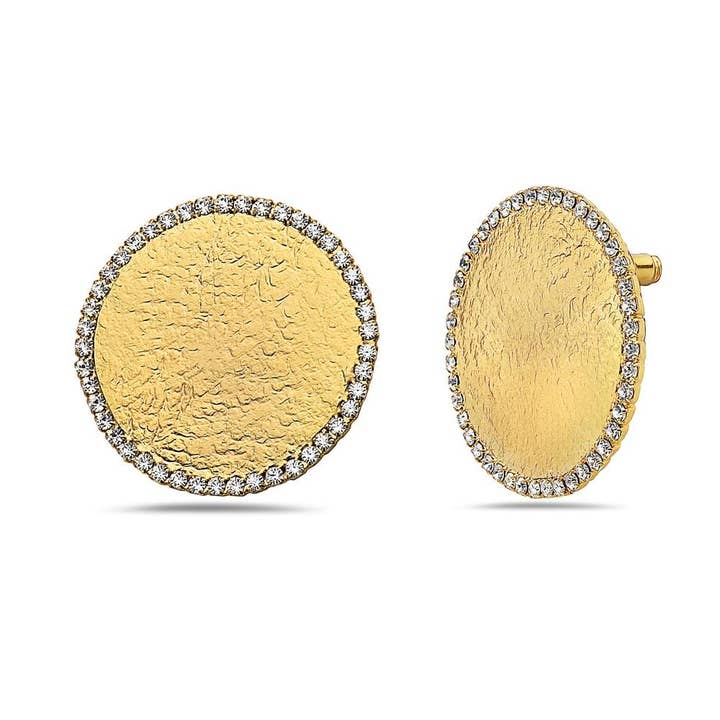 Diamond Disc Studs for wholesale by Jewelry Fiesta