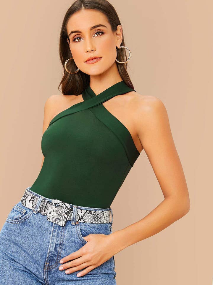 Flarix - Wholesale Blouse - Women's - form fitting crisscross halter top7