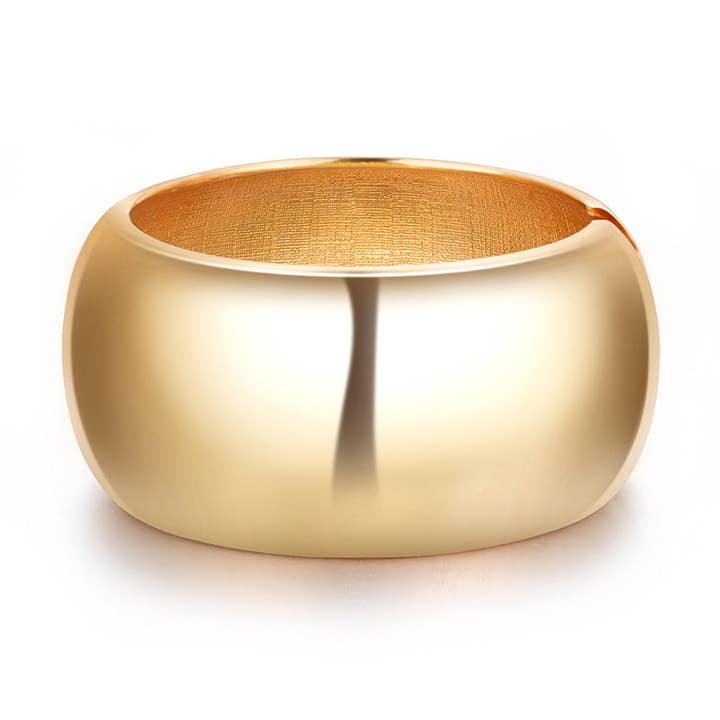 AXESSI - Wholesale Bangle bracelet - Chunky Gold Hinge Bracelet0