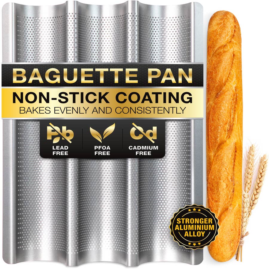 Lekue Silicone Perforated Mini Baguette Bread Pan, Brown : Target