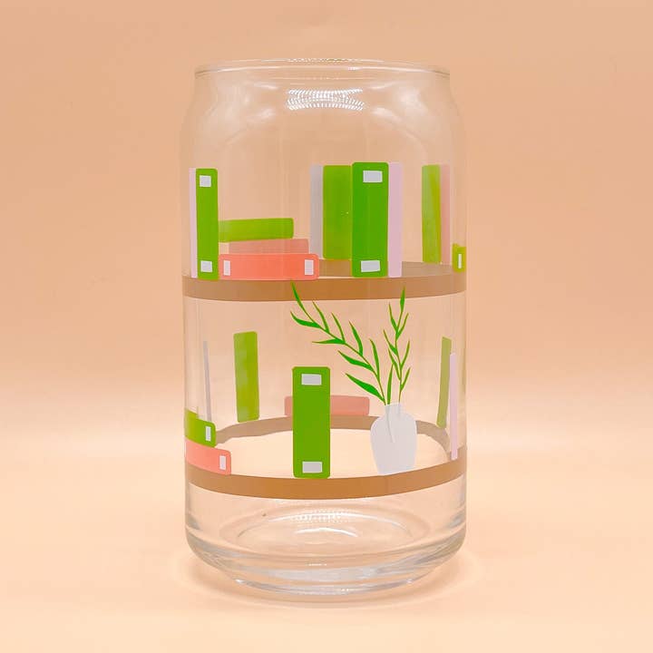 Bookshelf Can Glass Cup (Lid and Straw not included) for wholesale by BambooByTundra