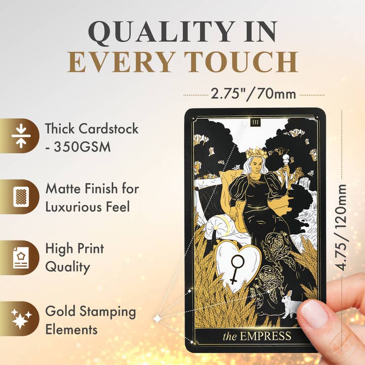 Wyspell - Wholesale Tarot Cards - Wyspell Classic Tarot Cards - Gold Edition5