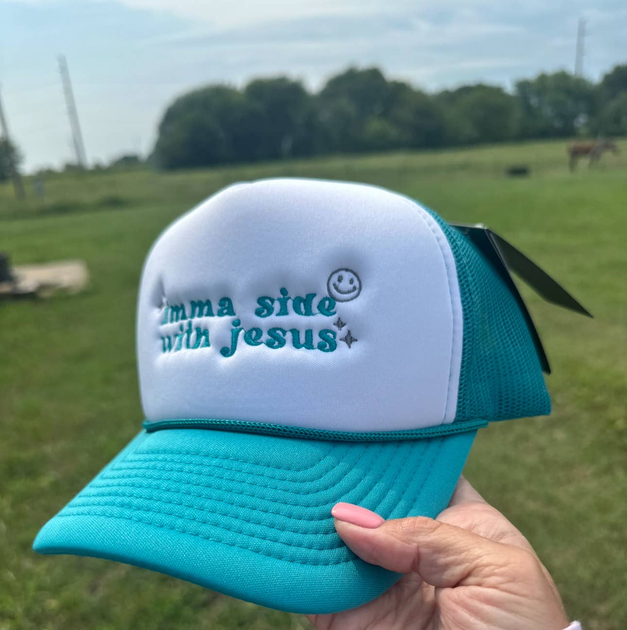 Ranch'n 4 Trouble Co. - Wholesale Trucker Hat - Women's - Imma Side With Jesus Hat9