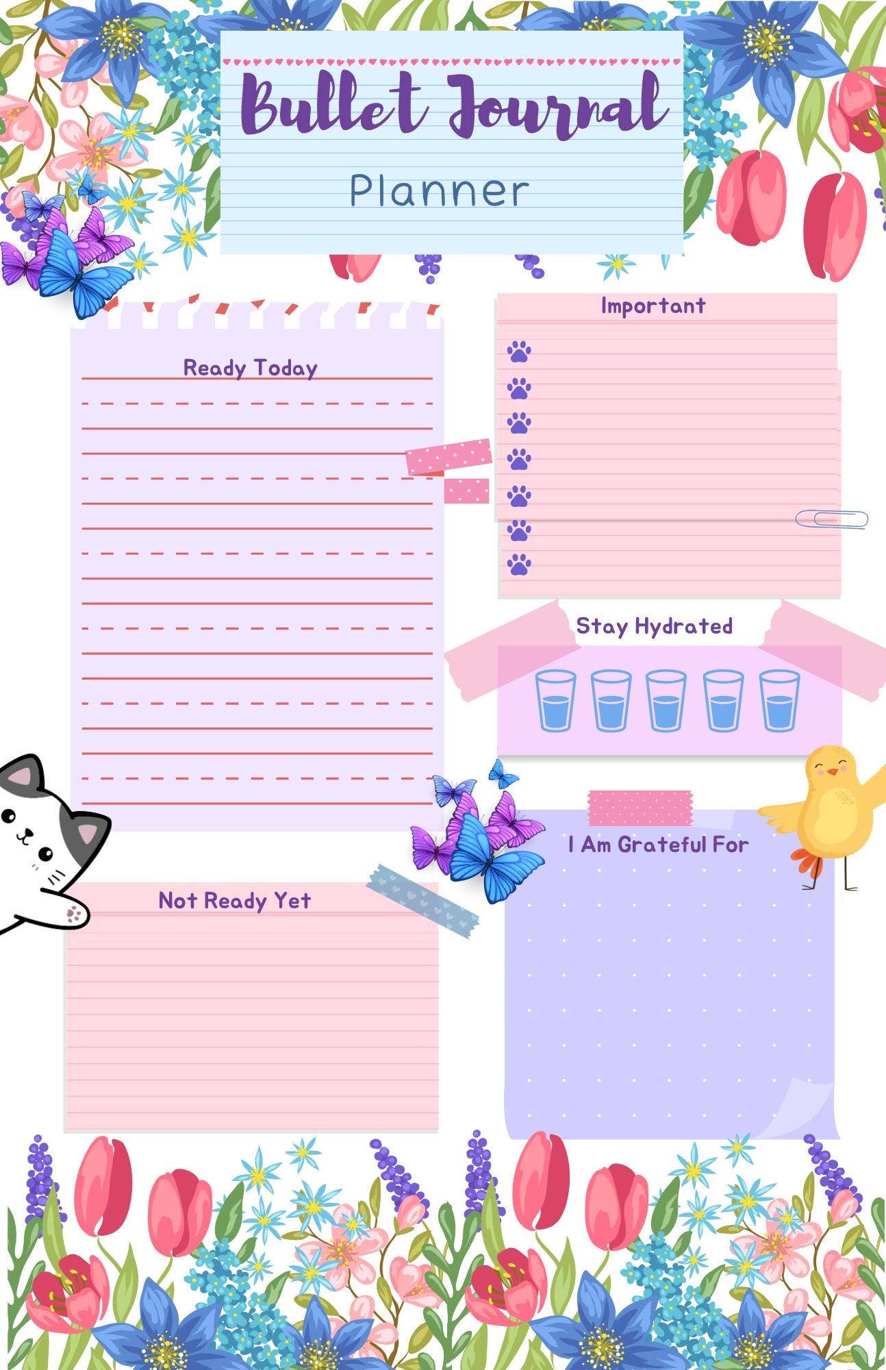 Autumnmist Boutique - Wholesale Planner - Hello Spring Daily Planner Notepad 5.5" x 8.5"4
