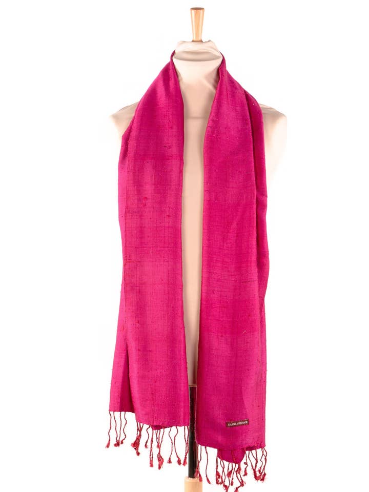The Grand Krama Textured Fushia for wholesale by Krama Heritage