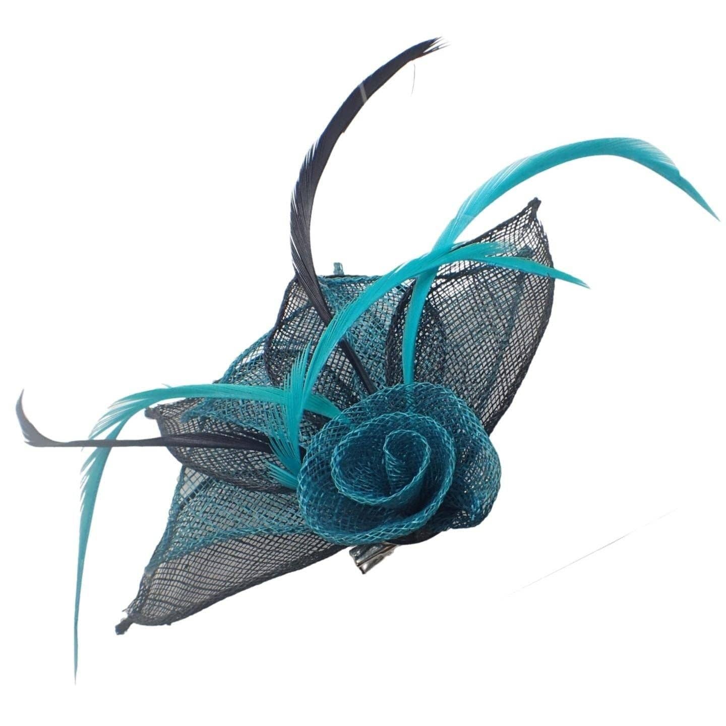 Topkids Accessories - Wholesale Fascinator Hat - Women's - Rose Flower Hair Clip Fascinator Hair Clip Fascinators Hair Clips Sinamay Brooch Pin & Beak Clip Hair Clip Suitable For Girls, Women, Ladies11