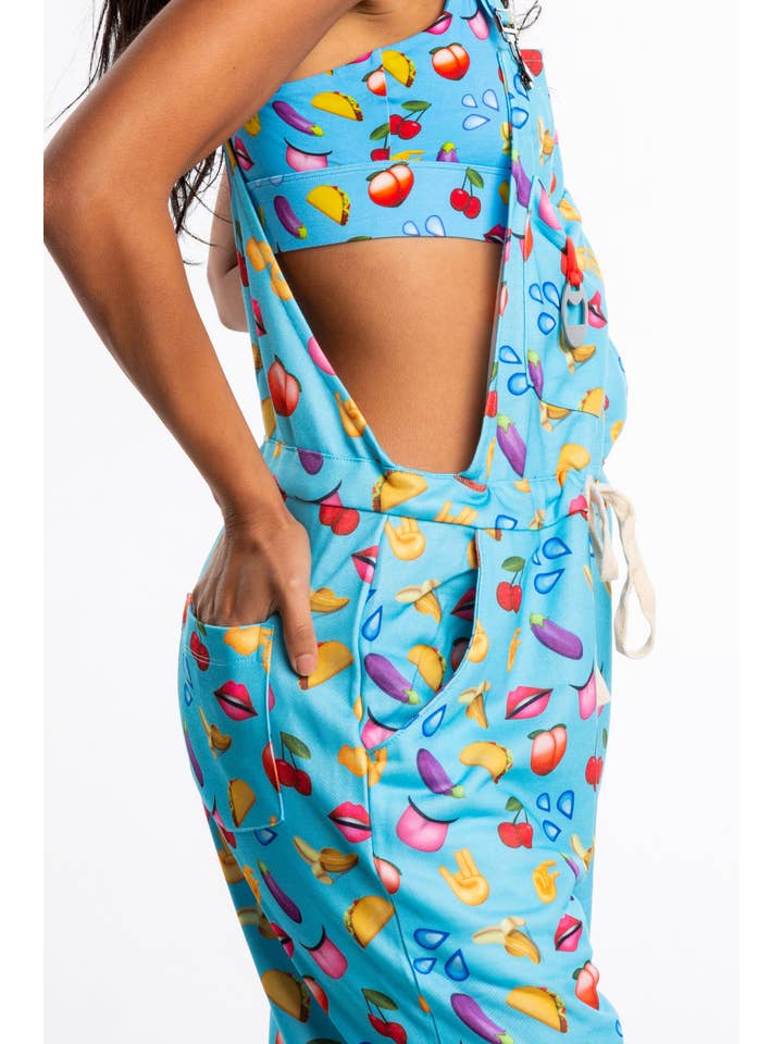 Shinesty, Inc - Wholesale Onesie - Women's - Women's Pajamaralls® Pajama Overalls | The Innuendo Emojis
