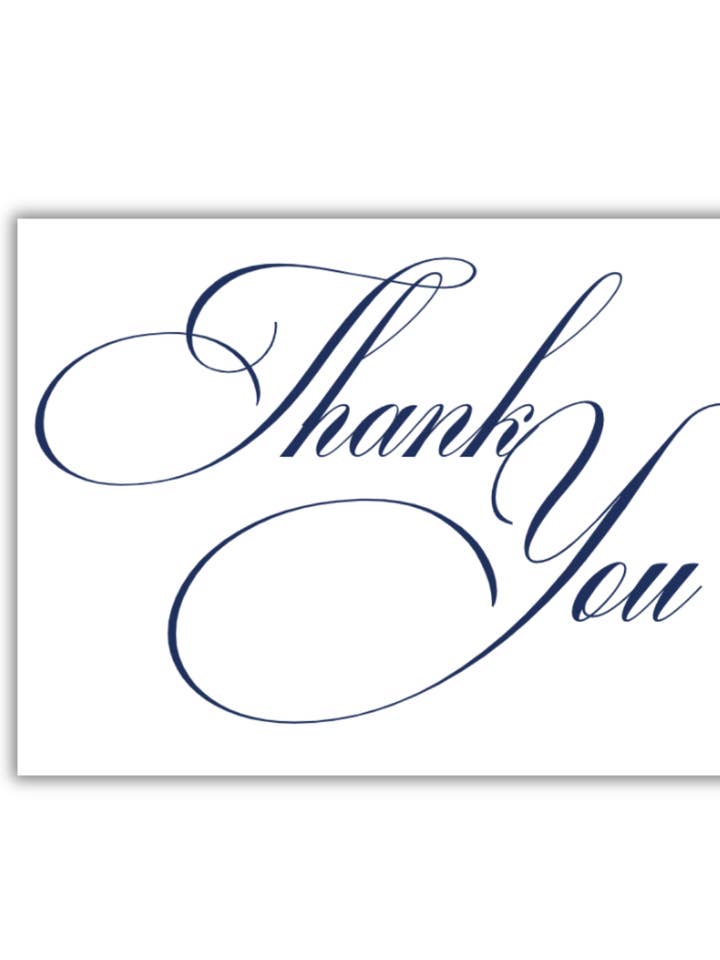 Blue Thank You Notecards for wholesale by Be Amazing Paper Company