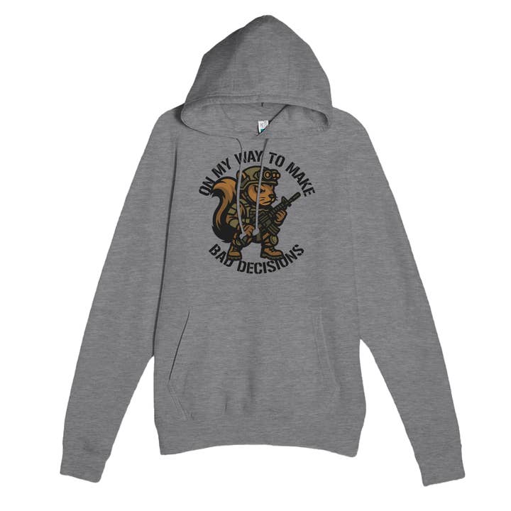 Mauvaises décisions - Sweat à capuche unisexe premium | Laneseven LS13001 pour la vente par Firestorm Prepper Coffee