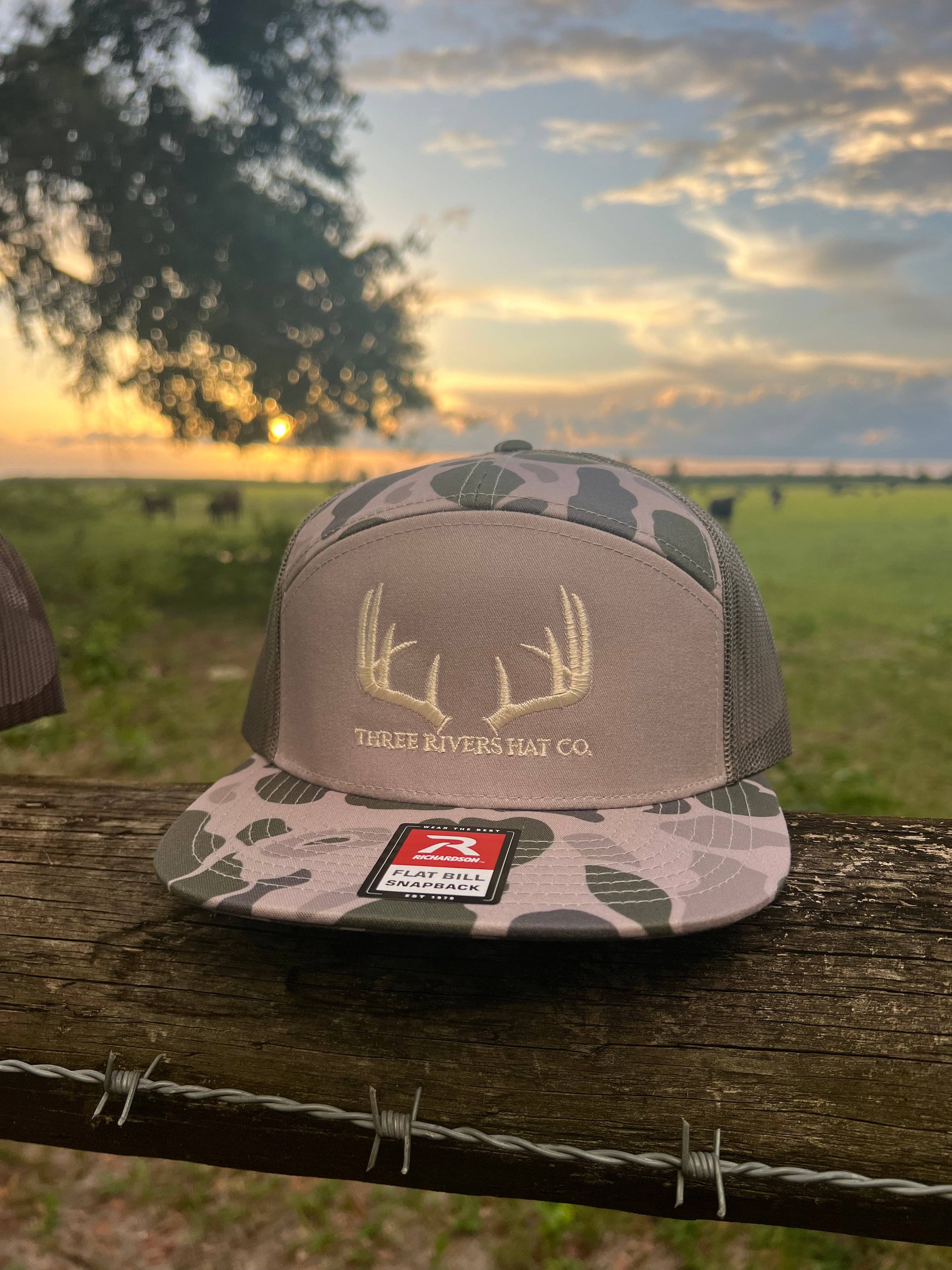 Three Rivers Hat Co. – boné - Unissexo por atacado – Clássico Whitetail Rack - Boné Flatbill Snapback - Richardson 168P Duck Camo4