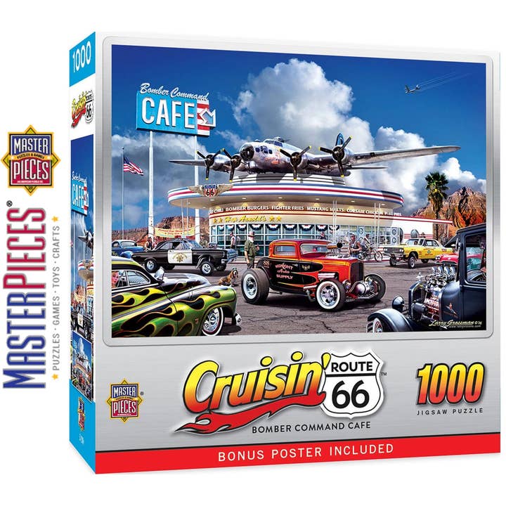 Cruisin‘ Rt66 - Bomber Command Café 1000pc Puzzle | MSP-7207 for wholesale by Hobby-lines