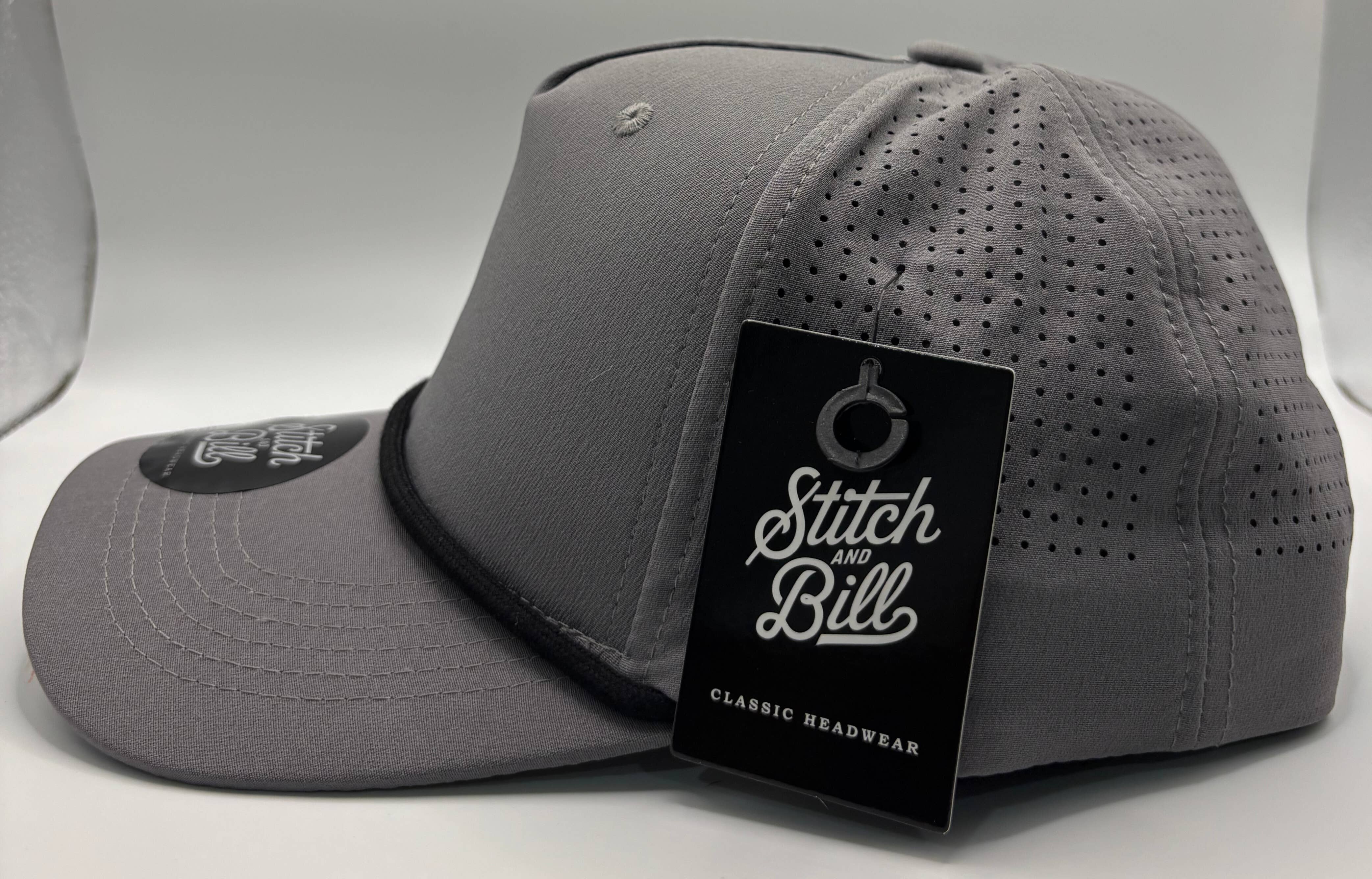 Stitch & Bill Hats - Wholesale Baseball Cap - Unisex - Performance 5 Panel Rope Baseball Cap Air Flow Men Women 3