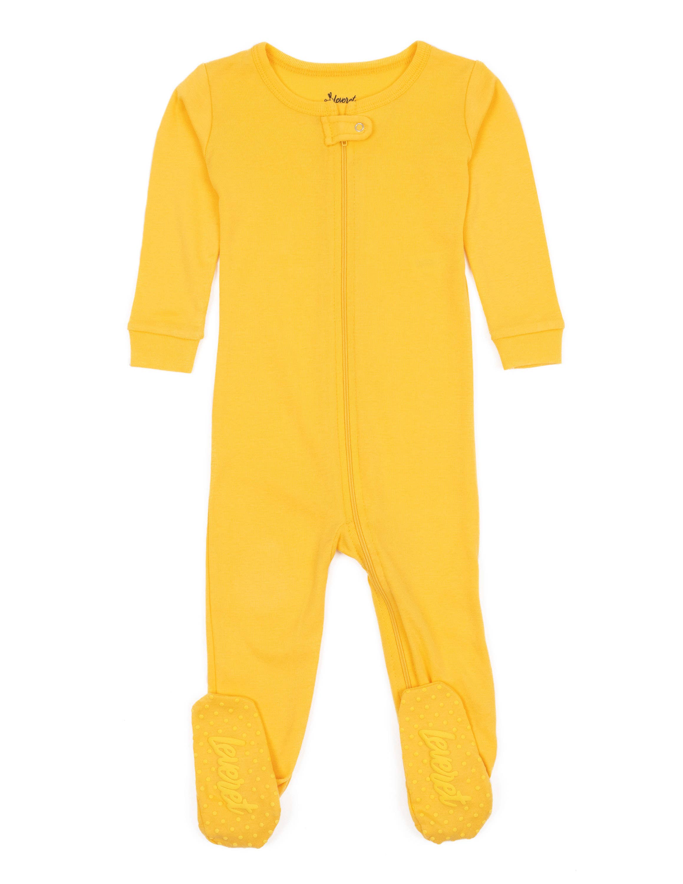 Leveret Pajamas – Fato de dormir – Bebé por atacado – Pijama de algodão com pés para crianças sólido26