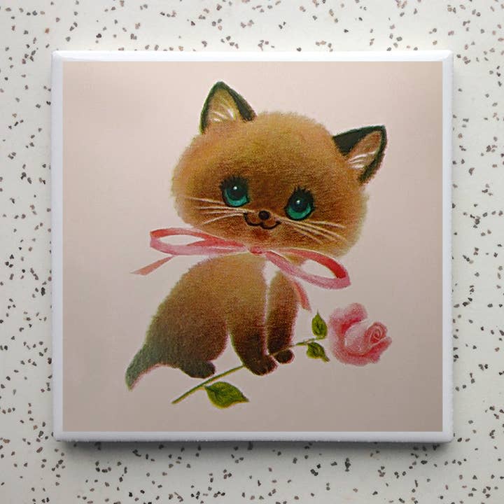 Siamese Kitten Coasters for wholesale by Robot Candy