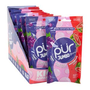 L&F Universal Goods – Pastilha elástica por atacado – Chiclete Jumbo de Melancia e Uva Pur Grape Bubblegum 10/2,9OZ0