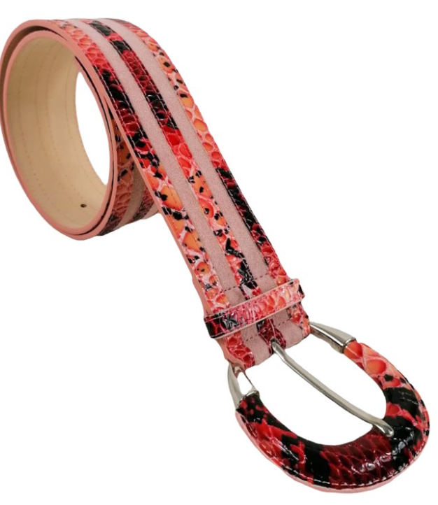 JIJOU CAPRI - Wholesale Riem - Dames - ITBST Italiaanse leren riem met slangenprint JIJOU CAPRI  3